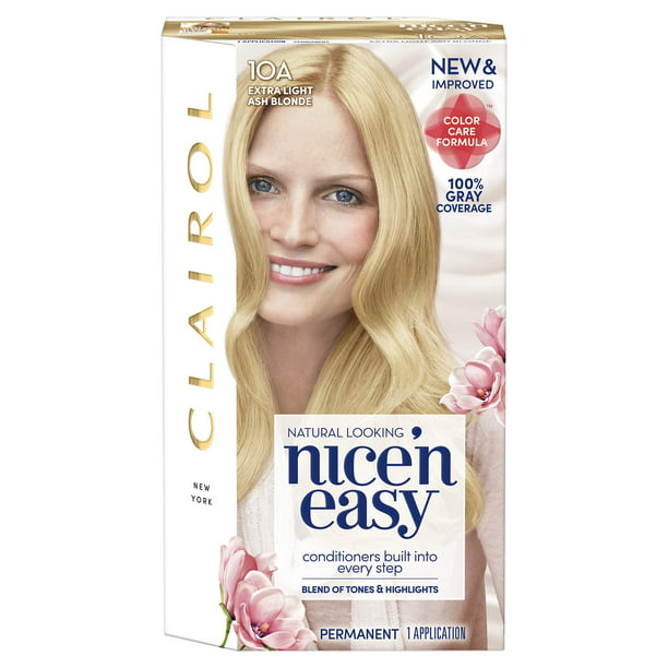 Clairol Nice N Easy Hair Color 10a Extra Light Ash Blonde Walmart Com Walmart Com