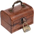 thumbnail image 4 of Wooden Trinket Box Retro Jewelry Case Vintage Jewelry Box Handheld Storage Case, 4 of 8