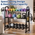 thumbnail image 2 of Gijjgole 3 Tier Adjustable Dumbbell Rack-Heavy-Duty 450LB Capacity Weight Storage Stand for Dumbbells, Space-Saving Weight Rack for Home Gym Organizer (Rack Only), 2 of 7