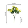 thumbnail image 6 of Efavormart 4 Bushes - 12" Yellow Peony Flower Bouquet - Artificial Arrangements With Realistic Soft Texture - Perfect for Table, Wedding, Party, Event, Centerpieces, Vases, Backdrops, 6 of 11