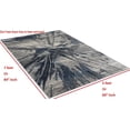 thumbnail image 4 of Navy/Gray Splash Abstract Explosion Pattern Distressed- Modern Vintage Area Rug, 4 of 7