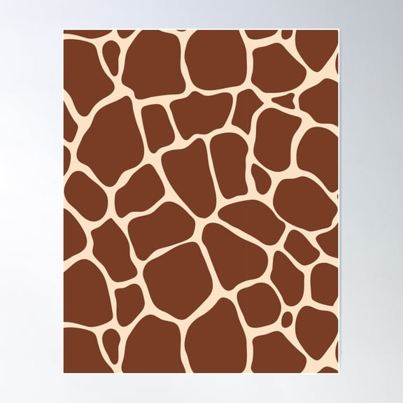 Giraffe Spots Animal Print Poster Wall Art, Modern Wall Decor For Living Room Bedroom, 8x12 UNFRAMED
