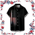 thumbnail image 2 of Ierhent Funny Independence Day Shirt Short Sleeve Polo Shirts for Men Graphic Stretch Casual American Patriotic Raglan Golf Polos for Men Black,3XL, 2 of 4