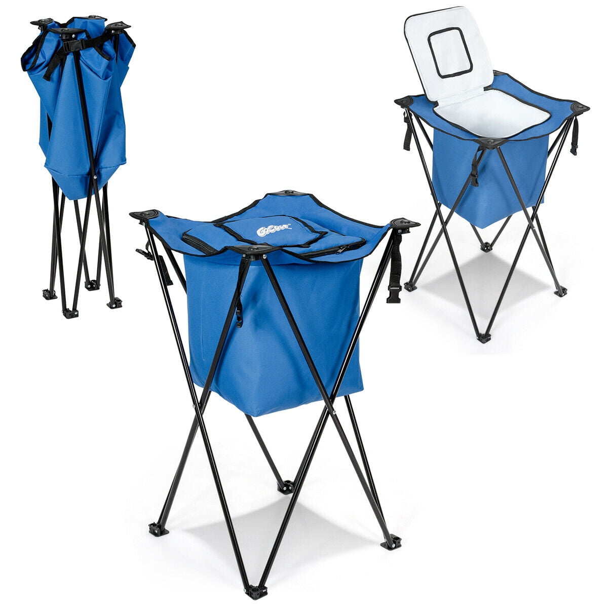 Blue Outdoor Collapsible  Nylon Stand-Up Cooler 