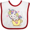 thumbnail image 3 of Inktastic Teacup Unicorn Boys or Girls Baby Bib, 3 of 4