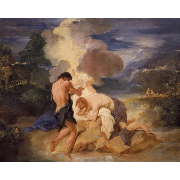 Catholic print picture - BAPTISM OF CHRIST VA - 8" x 10" ready to be framed