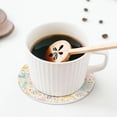 thumbnail image 5 of KLL Drink Coasters Set Round Shape of 4,PU Leather Absorbent Coasters Set Decorative Coffee Cup Coasters Housewarming Gift for Home Decor-Fall Rabbit, 5 of 5