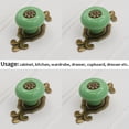 thumbnail image 5 of Pomos de cerámica retro para gabinete, [paquete de 8] pomos vintage para cajones con placa trasera, pomos decorativos para cocina (verde, 8 piezas), 5 of 5