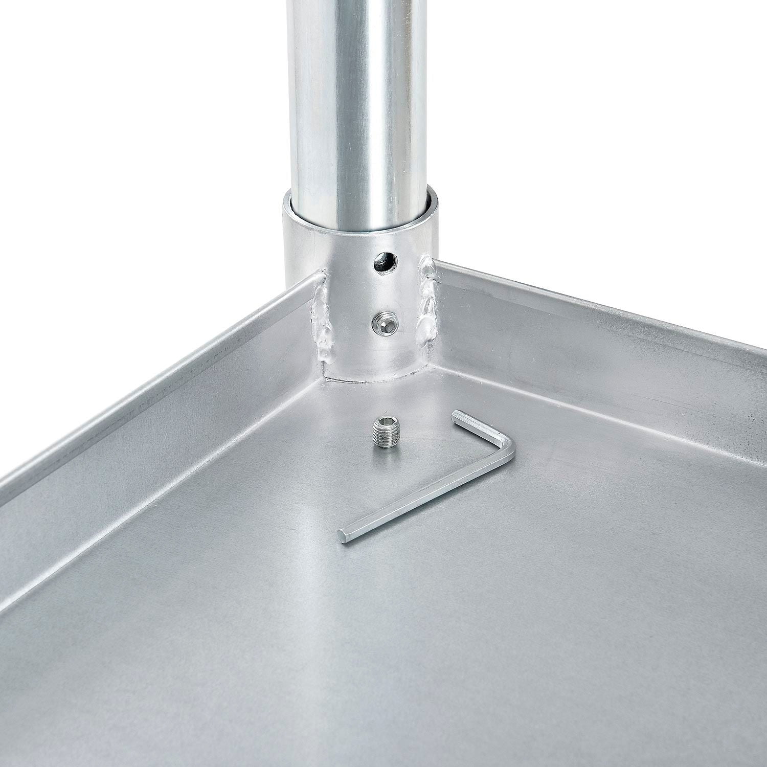 60"W x 30"D 18 Gauge 430 Stainless Steel Workbench 2" Backsplash, Galvanized Legs & Undershelf
