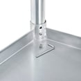 thumbnail image 5 of 60"W x 30"D 18 Gauge 430 Stainless Steel Workbench 2" Backsplash, Galvanized Legs & Undershelf, 5 of 6