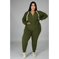 thumbnail image 4 of Womens Plus Size Two Piece Outfits Sweatsuits Casual Long Sleeve Set With Pockets, 4 of 4