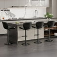 thumbnail image 4 of Hawsaiy Modern Swivel Bar Stools Set of 2, PU Leather Bar Chairs with Back & Footrest, Adjustable Height 22.2"-31" for Kitchen Island,Black, 4 of 8