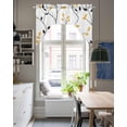 thumbnail image 5 of Yellow Black Leaves Kitchen Swag Valances for Windows, Rustic Branches Botanical Swag Valances Curtains for Living Room, Rod Pocket Window Treatments for Bathroom, Bedroom, Cafe, 56"x36", 5 of 6