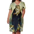 thumbnail image 3 of William-Adolphe Bouguereau La Virgen con Ángeles Vestido sencillo con bolsos vestido de noche mujer elegante vestido de novia invitación, 3 of 7