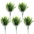 thumbnail image 2 of Loespoir Simulated 7 Fork Eucalypts Leaf Bouquet, Artificial Eucalyptus Leaves, Plastic Green s Moneywort, For Home Decor, Vase Filler, Wedding Arrangements, Table Centerpiece, 2 of 7