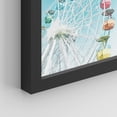 thumbnail image 5 of PixonSign Framed Wall Art Tropical Tree & Ferris Wheel Posters, Set of 4 Pastel Nature Blue & Pink Cloudy Sky Digital Art, Colorful Seascape Canvas Prints for Home Decor - 11"x14" Black, 5 of 5