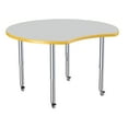 thumbnail image 4 of ECR4Kids 48in Crescent Premium Thermo-Fused Adjustable Activity Table Grey/Yellow/Silver - Super Leg, 4 of 8