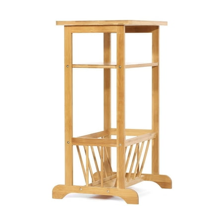 Bamboo Set Sofa - TOPINCN 2 Tier Bamboo Sofa Side End Table Telephone / Coffee / End / Storage Rack