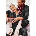 thumbnail image 5 of Ekouaer Couples Matching Pajamas Silk Long Sleeve Sleepwear Satin Soft Button Down Loungewear Pjs Set, 5 of 7