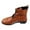 Brown, variant on LOVZFMLL Boots for Women Mid Calf Combat Boots Lace Up Round Toe Adjustable Straps Low Block Heel Motorcycle Fall Winter Style