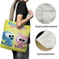 thumbnail image 3 of Funny GooGoo & GaaGaa Baby Bolso de tela con estampado de lienzo para mujer, bolsa de compras reutilizable y estética, con cremallera interior, regalo para mujer,40*40cm., 3 of 6