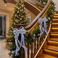 thumbnail image 6 of Christmas Ribbon Wreath Bows for Front Door and Tree Decor, Sturdy Polyester, Indoor Outdoor Holiday Decoration, Assorted Colors, 2-Pack, 6 of 6