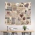 thumbnail image 2 of Disketp Abstract Coffee Pattern With Letters Tapestry 60x51 InchesTapestry for Living Room Bedroom Home, 2 of 6