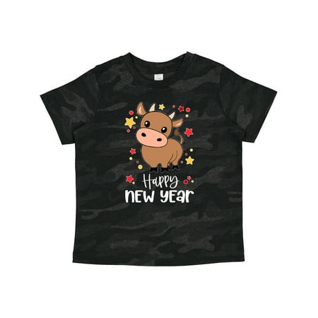 

Inktastic Happy New Year Cute Ox Gift Toddler Boy or Toddler Girl T-Shirt