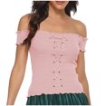 thumbnail image 2 of JMKQLZ Women's Summer One-shoulder Top, 2 of 5