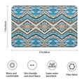 thumbnail image 3 of Blue and Orange Floral Boho Pattern Bathroom Rugs Mat,Non Slip Microfiber Bathroom Rug,Rubber Backing,Soft Bathroom Mats for Bathroom Floor,Tub and Shower,17x27in(43x68cm), 3 of 5