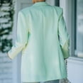 thumbnail image 2 of Women Workoffice Suit Button Down Fitted Outwear Solid Color Blazer Pockets Professional Overcoat Single Breasted Fashion Jacket V Neck Cardigan, 2 of 4