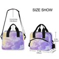 thumbnail image 3 of Lunch Bag Portable Crossbody Meal Bag Cooler Bag Insulated Lunch Bag Food Bag Handheld & Crossbody Design Purple Cloud, 3 of 6