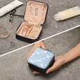 thumbnail image 4 of GZHJMY Cute Star Unicorn Travel Jewelry Box, PU Leather Small Jewelry Organizer Boxes for Women Girls, Mini Portable Jewerly Storage Display Holder for Earrings, Ring, Necklaces, Bracelets（51）, 4 of 7