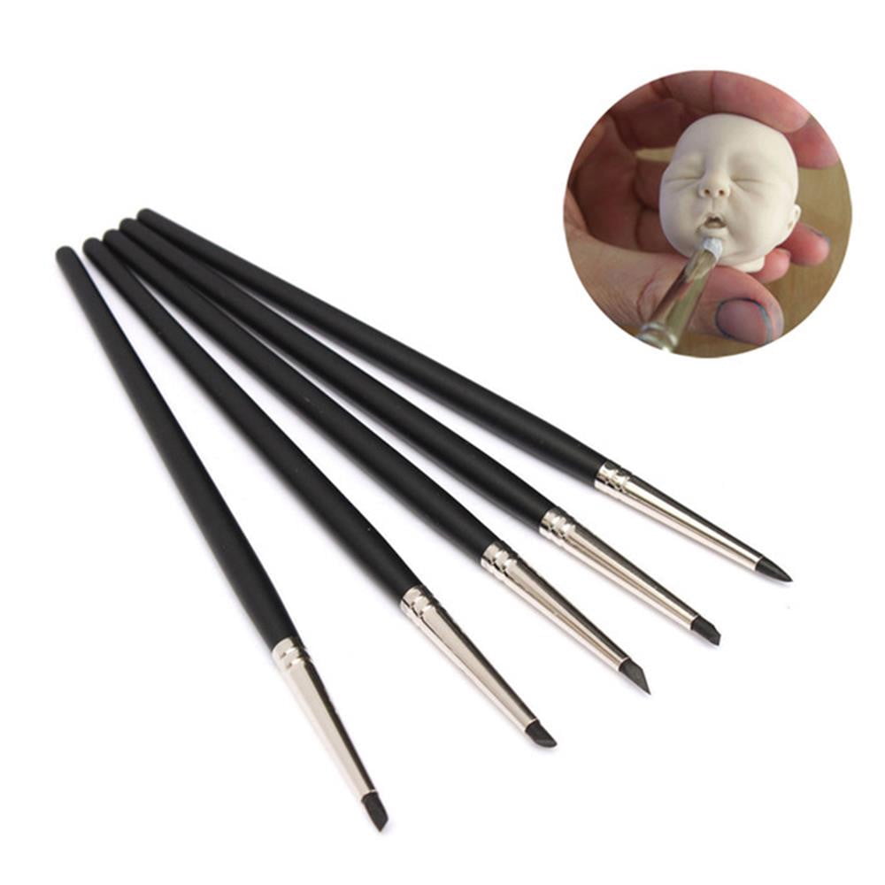 Modelling Pottery Tools Sculpting Polymer Shaper Durable Silicone 5Pcs Clay 