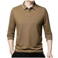 thumbnail image 2 of Blusa y camisa de manga larga con cuello vuelto para hombre, pijama deportivo para el hogar, camiseta de color liso, blusa deportiva de poliéster para hombre, 2 of 7