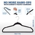 thumbnail image 3 of Premium Velvet Hangers for Clothes, 30 Pack Non-Slip & Durable Clothes Hangers, Black Hangers with 360 Degree Rotatable Hook, COOSERRY, 3 of 7