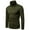 Army Green, variant on Men's Fashion Mock Turtleneck T-Shirts Long Sleeve Slim Fit Stretch Basic Pullover Army Green Size M