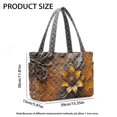 thumbnail image 6 of FOR U DESIGNS Vintage Sunflower Print Tote Bag for Women, Quilted Tote Purse with Side Pockets Lightweight Two Tone Handbag, Large Capacity Top Handle Bag for School Gym, 6 of 6