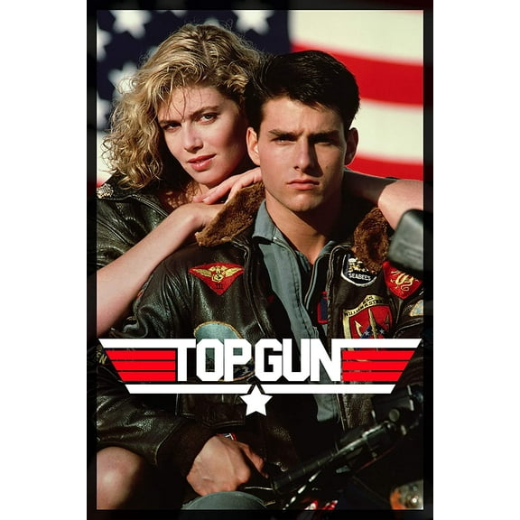 BINFA-Wall Art Top Gun Movie Tom Cruise and Kelly McGillis 80s 12" x 18" Poster