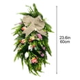 thumbnail image 3 of Bright Spring Upside-Down Garland Wreath Decoration, Eye-Catching Yellow Buttercup Style, Outdoor Door Hanging For Patio Entry, Festive Housewarming Wedding Gift, Trendy Seasonal Curb Appeal Accent, 3 of 9