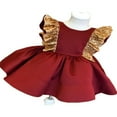 thumbnail image 3 of Baby Girls Gold Ruffles Party Dress, 3 of 4