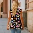thumbnail image 5 of Uorisanigo Hippie Flower Women's Vest Tops Open Front Women's Suit Vest with Pockets V Neck Vests Blazer Elegant Outerwear Size S, 5 of 7