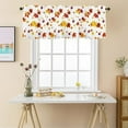thumbnail image 2 of Fall Autumn Maple Leaves Kitchen Curtains Valance for Windows Thanksgiving Orange Red Leaf Harvest Rod Pocket Window Treatment for Bathroom living Room Decorations 54x18 inch, 2 of 5