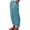 Light Blue, variant on EDFBUYKRS Female Women Pants Casual Sweatpants for Women Petite Length Short Women Solid Linen Trouser Pant Casual Baggy Elastic Waist Trouser Wide Leg Pant with Pocket Fashion Pant Xxxxl