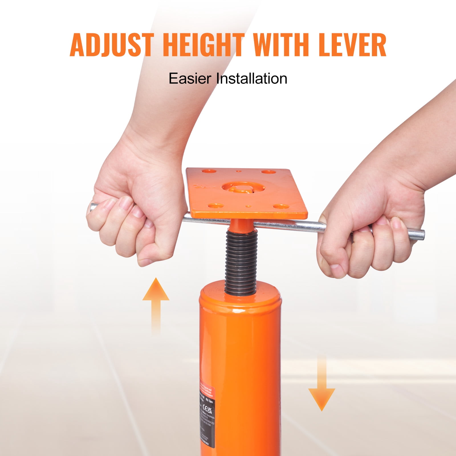 VEVOR House Floor Jack, 12"-16" Height Range, 9700 lbs Max Load Capacity, Adjustable Support Beam Basement Jack Post Pole for Leveling, Lift Support Steel Telescoping Jack Post for Temporary Support