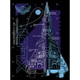 thumbnail image 2 of Women's Lightyear XL-01 Spaceship Blueprints  Graphic Tee, 2 of 4