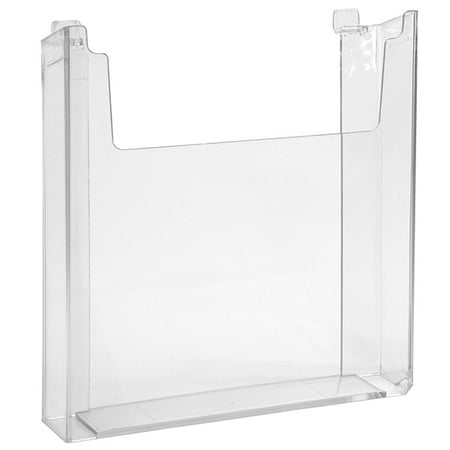 KC Store Fixtures Slatwall literature holder 8-1/2" w x 11"h, molded - clear (6ea)