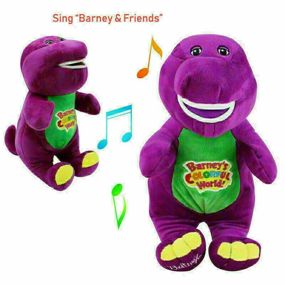 12" Barney The Dinosaur Sing I LOVE YOU Song Purple Soft Plush Doll Toys Gift