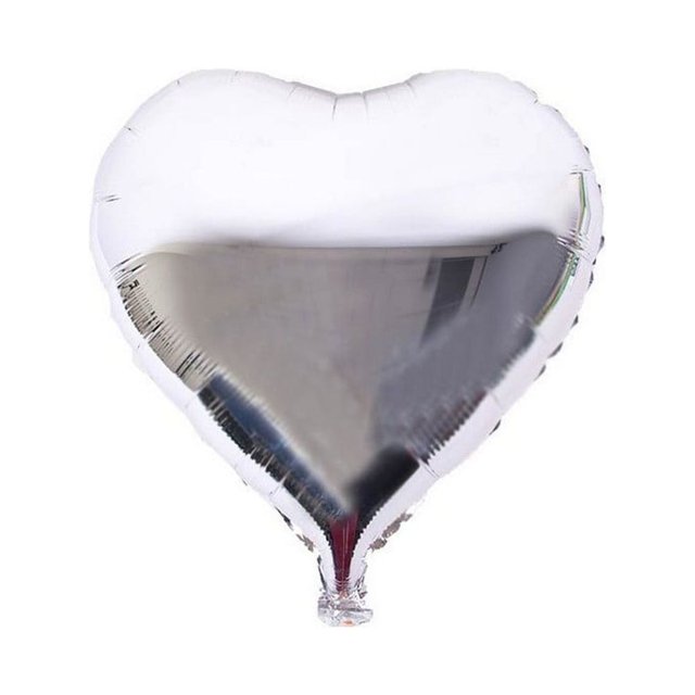 Realmax - Globo de Aluminio Diseño Corazón - Pack de 10 (Plateado)