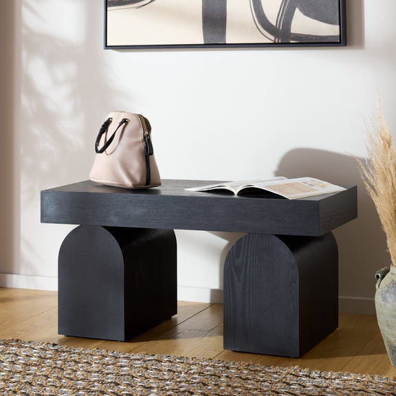 Safavieh Hanra Wood Modern Bench, Black
